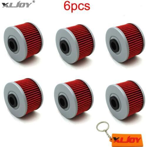 6x Oil Filter For Honda XR650L XR250R XR400R CBR250R CBR300R CB300F CBX250 CRF250L TRX700XX GB400F NX250 NX650 ATC250ES SLR650