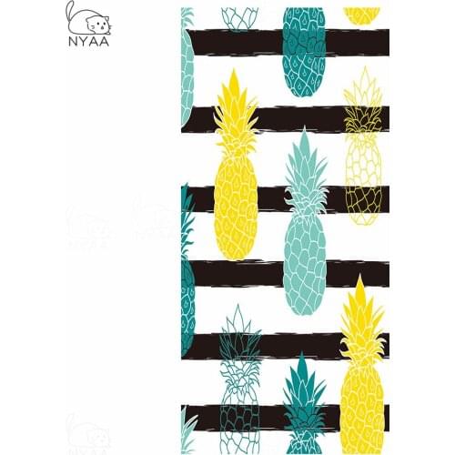 Pineapple Bath Towel Tropical Fruit Microfiber Beach Towel Geometric Picnic Mat 75x140cm Purple Serviette Blanket