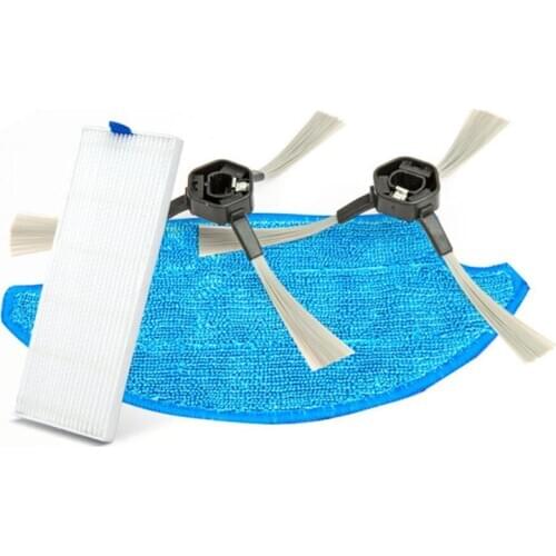 2x robotic side brush 1x HEPA filter and 1x Mop cloth for Dibea d900 D960 robot Vacuum Cleaner Parts Accessories