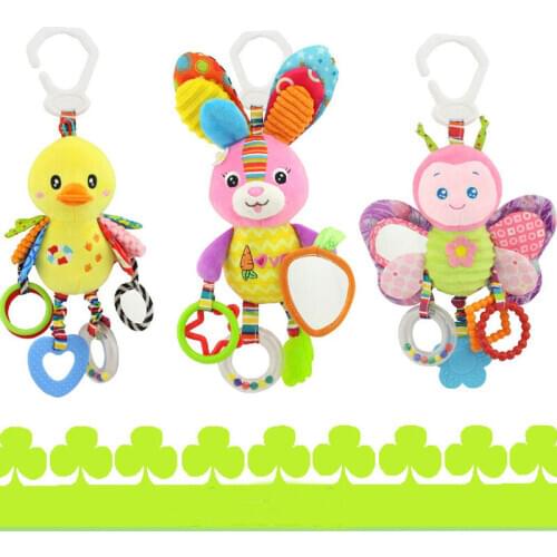 Pudcoco Kid Baby Crib Cot Pram Hanging Rattles Stroller&Car Seat Toy Activity Soft Ringing Bell toys developing Pushchair Toy