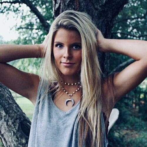 Abalone Shell Crescent Horn Double Layer Gold Rosary Necklace Choker