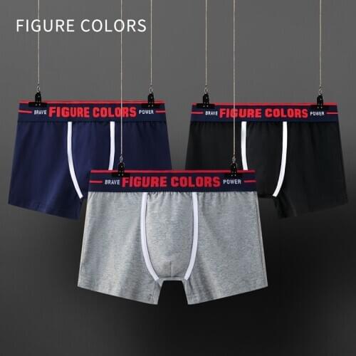 FC Men Underwear Cotton Boxers Panties Comfortable Breathable Mens Underpants Sexy Solid male boxershorts men Trunk fashion boy