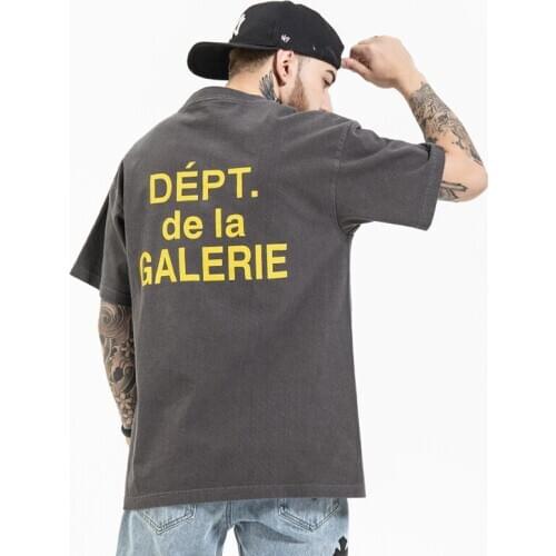 High Street Washed Letter Print Cotton Tshirts Mens Short Sleeve Loose Casual Summer T Shirt O Neck Oversize Hip Hop Tees