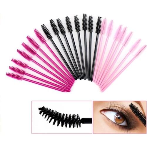 50pcs Eyelash Extension Disposable Eyebrow Brush Mascara Wand Applicator Spoolers Eye Lashes Cosmetic Brushes Set Makeup Tools