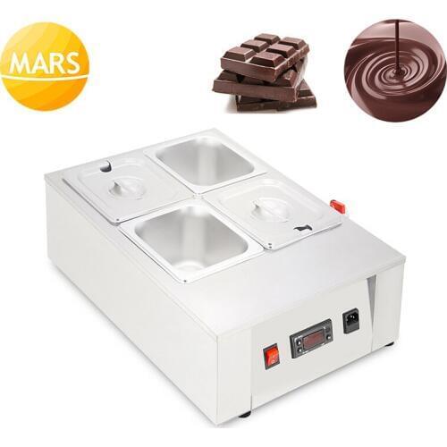 Commercial Chocolate Melting Pots 4 Tanks Hot Chocolate Dipping Melting Machine Electric Warmer Melter 220V 110V