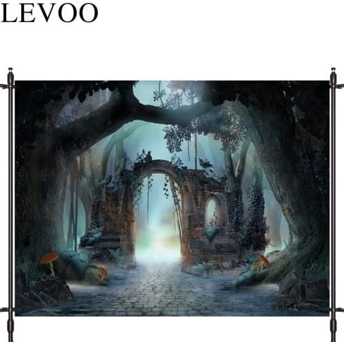 LEVOO photography backdrop Old castle magic forest fairy tale photocall photobooth studio photography backdrop