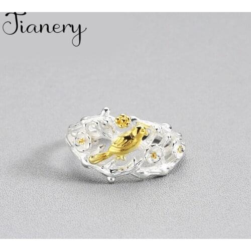 Personality Punk Vintage Bird Rings For Women Men Resizable Size Rings Fashion Trendy Boho Jewelry 2021