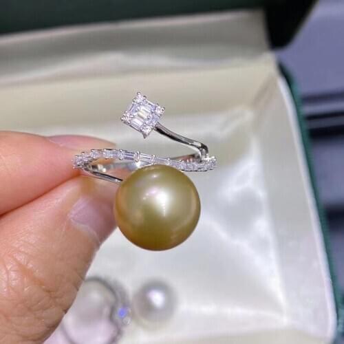 New Party 925 Sterling Silver Adjustable Ring Settings Findings Mountings Parts for Pearl Corals Jade Crystal, 5pcs/lot