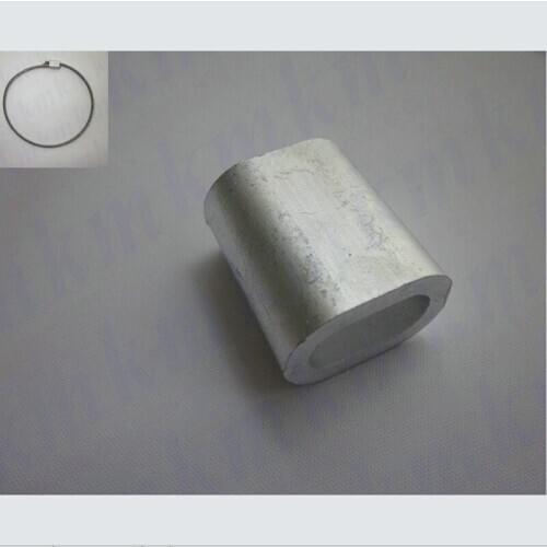 Rigging hardware wire rope clip clamp standard DIN3093 aluminum oval ferrule sleeves 500PCS/lot 4MM