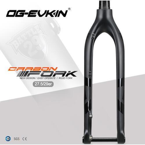 OG-EVKIN FK006 29er Carbon Fork Rigid 27.5 Bicycle MTB Front Fork Carbon Rigid Forks Axle Thru 15x100mm 27.5er Mountain Forks