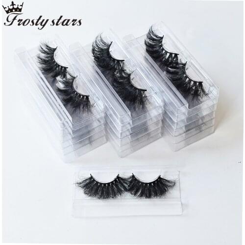 Wholesale 30mm Fluffy Mink Lashes Messy Long False Eyelashes Thick Fake Lashes Vendors Dramatic 8D Premium Mink Eyelashes Bulk