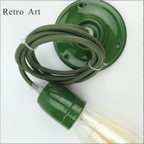 Popular Porcelain Ceiling Rose Lamp Holder with lamp Cord vintage Pendant lamp cord set