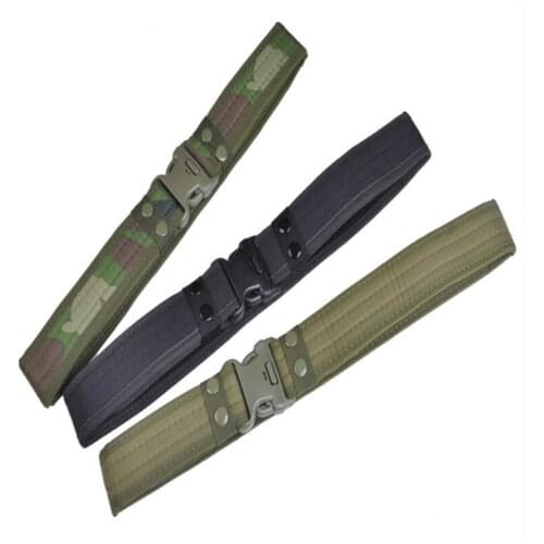 New Simple Tactical Belt Military Belts Camouflage Solid Color For Unisex Tactical Training Camping Belts Adjustable Ceinture