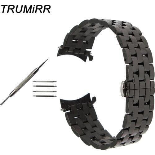 Curved End Stainless Steel Watchband for Oris Men Women Watch Band Wrist Strap Butterfly Clasp Belt Bracelet 18mm 20mm 22mm 24mm