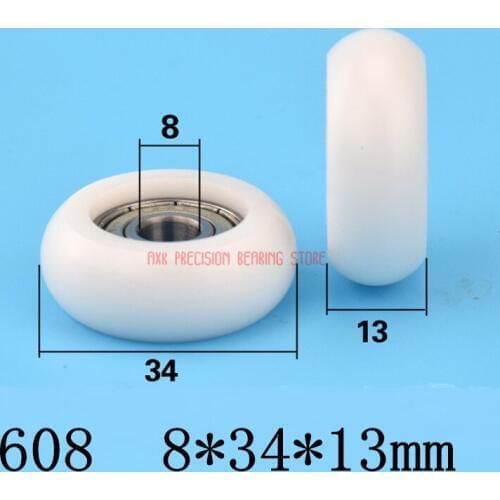 2021 Time-limited Real Pom Plastic Bearing Pulley Wheel European Standard 3030 Aluminum Rail Nylon Spherical Cam 8*34*13mm