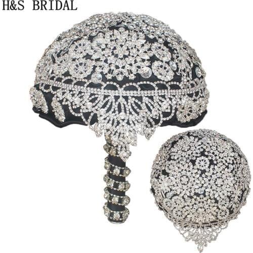 H&S BRIDAL Luxury rhinestone Wedding Bouquet wedding accessories Bridal Bouquets Artificial Wedding Bouquets matrimonio