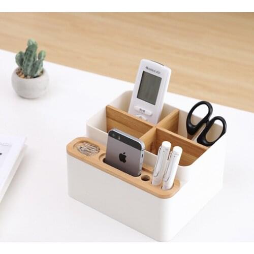 Detachable Multi-purpose Storage Box Division Desktop Tv Remote Control Storage Holder Mobile Phone Home Office Boxes 1pcs