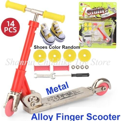 Metal Finger Scooter Two Wheels Alloy Finger Motorcycle Mini Bike Skating Board Site Children Educational Toys For Girls and Boy