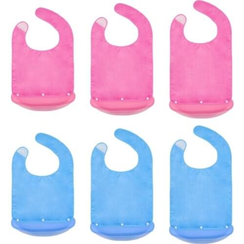 2 Colors Elderly Patient Adult Waterproof Saliva Towel Aprons Bib Unisex Novelty Adult Feeding/Drinking Anti-Leak
