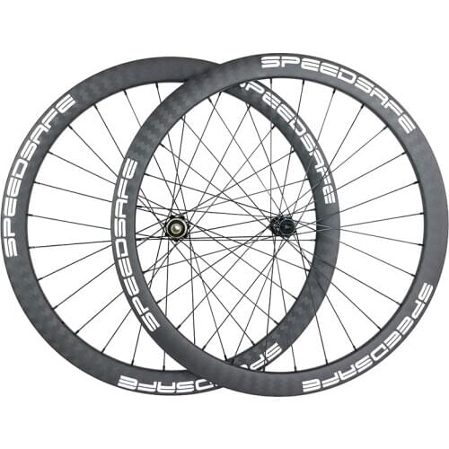 Ultra light 1250g 700c 42mm asymmetric tubular road disc bicycle carbon wheels 25mm wide UD 3K 12K Twill wheelset U shape
