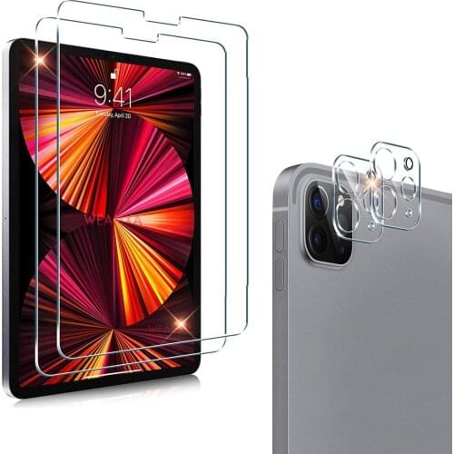 For 2021 iPad Pro 11 Clear Tempered Glass Metal Screen Rear Camera Lens Guard Film For Apple iPad 11 3rd Gen Screen Protector