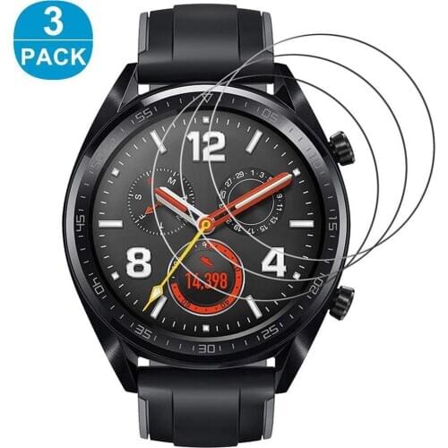 3 Pack for Huawei Watch GT 2 (46mm) Honor Magic 2 (46mm) Tempered Glass Screen Protector 9H Smartwatch Protective Glass