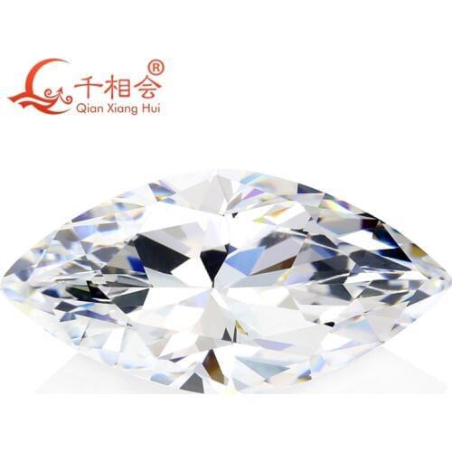 6A white color marquise shape cubic zirconia loose cz stone