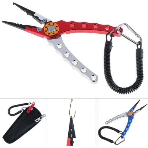 Aviation Aluminum Multifunction Fishing Pliers Scissors Line Cutter Remove Hook Fishing Tackle Tool for Outdoors Fishing