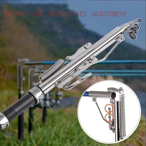 Ground-inserted Automatic Fishing Rod1.8m 2.1m 2.4m Sea River Lake Fiberglass Telescopic Rotary Fishing Tackle