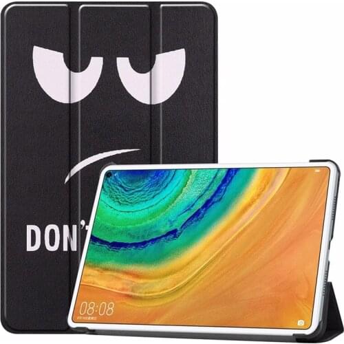 Tablet Case for Huawei MatePad Pro 10.8 Case Smart Painted PU Leather Stand Cover for Huawei Matepad Pro Case Funda + Pen