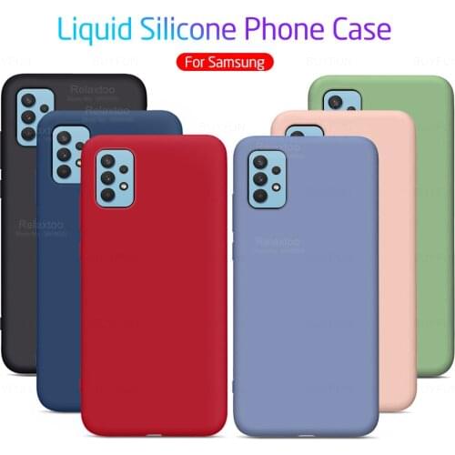 Case for samsung a32 4g cover liquid silicone case for samsung galaxy a32 a 52 a72 a 72 galaxy a52 5g bumper back phone coque