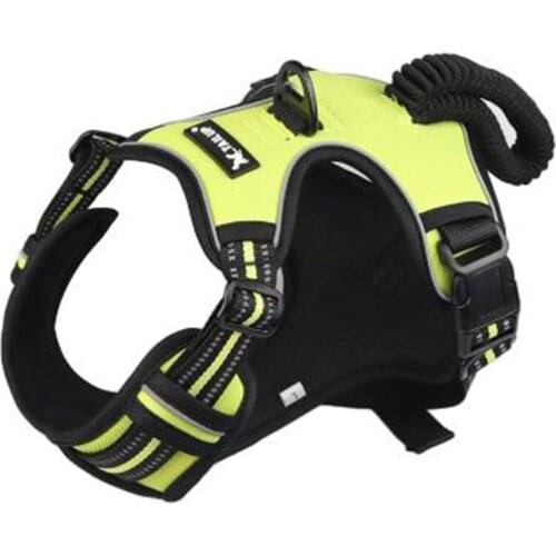 Coleira reflexiva para cães, coleira de peitoral para cães acompanhantes de animais de estimação, todo o serviço de tempo, cães