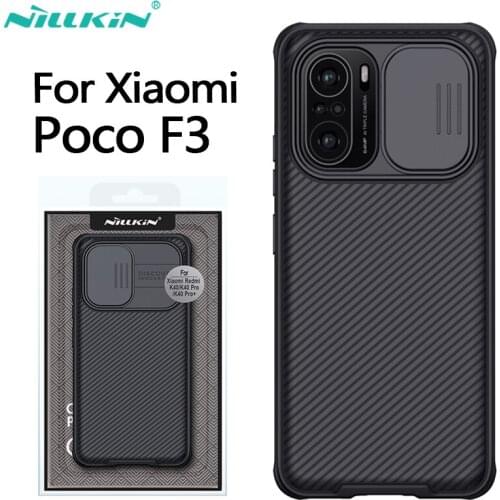 For POCO F3 Case Nillkin CamShield Pro Slide Camera Cover for Xiaomi Pocophone X3 M3 Pro NFC Lens Protection Casing