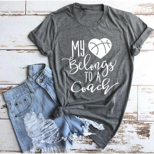 My Heart Belongs To A coach t-shirt funny heart graphic slogan unisex women fashion young style grunge tumblr shirt quote tees