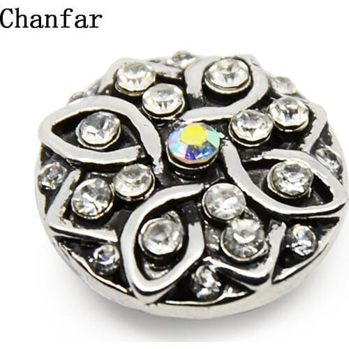 Hot Sale Rhinestone Paved Snap Button Charm Jewelry Fit For 18mm Jewelry Accessory