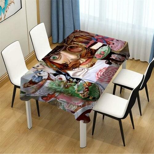 Tea Party Illustrations Design Tablecloth Dining Decoration