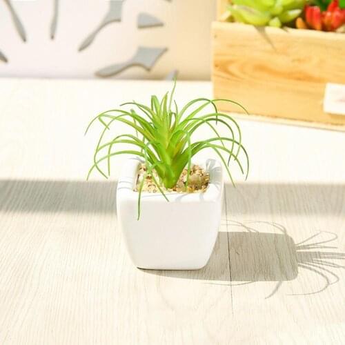 Artificial Flower Succulent Plant Pottery Pot Bonsai Balcony Office Desk Decor