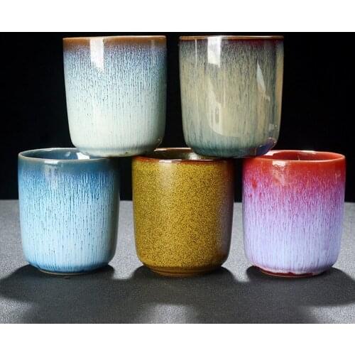 Ceramic Porcelain Tea Cup Teaware Kung Fu Tea Cup Set Teacup Large Kiln Water Cup Master Cup