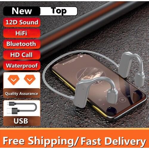 Bone Conduction Headphones Bluetooth 5.1 Wireless Waterproof Comfortable Wear Open Hook Light Weight Not In-ear Sport Earphones