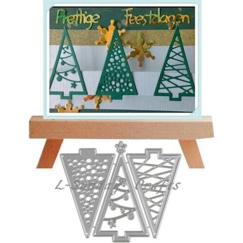 L-Sunday Crafts Cut Die Christmas Tree Metal Cutting Dies Stencils Scrapbooking Embossing Card Making Paper Craft Decor
