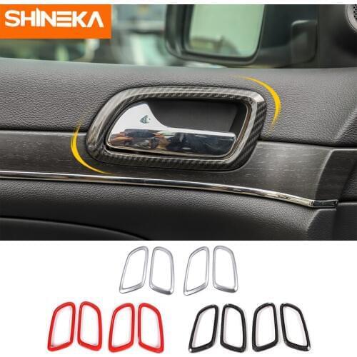 Interior Mouldings For Jeep Grand Cherokee 2011+ ABS Car Inner Decoration Door Handle Bowl Ring Sticker For Jeep Grand Cherokee