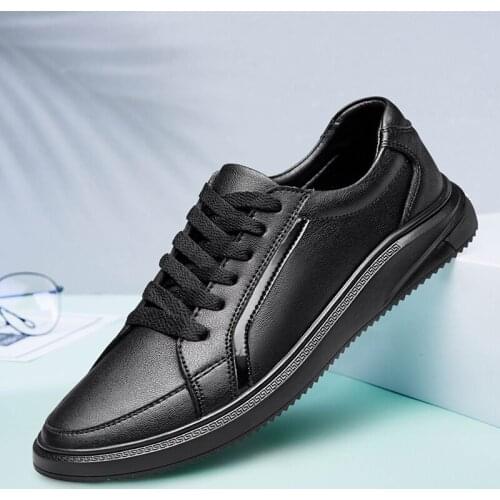 Men Shoes Casual Breathable Genuine Leather Shoes Flat Leisure Shoes Male Tenis Sneakers Man Moccasins Brand Fashion Footwear