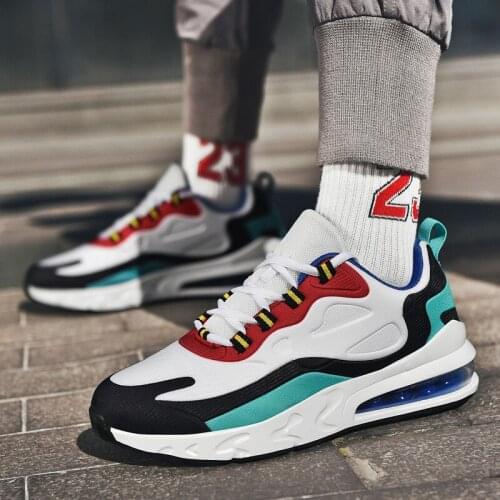 Mens Air Cushion Breathable Sneakers Running Fashion Sneakers Casual Unisex Couple Color Matching Light And Versatile Shoes