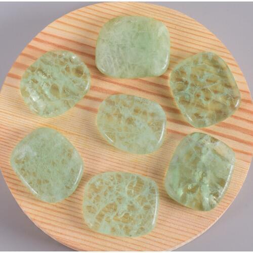 Chakra Set 7 PCS Healing Palm Stone 30*22*7 mm Natural Fluorite Stone Crystal Mineral Polishing Slices Spiritual Reiki Energ