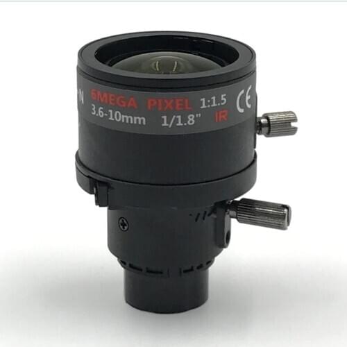Manual Zoom VF 3.6-10 mm Varifocal HD 6MP CCTV Lens Manual IRIS 1/1.8" M14 Mount 109-42 For IP Security Camera