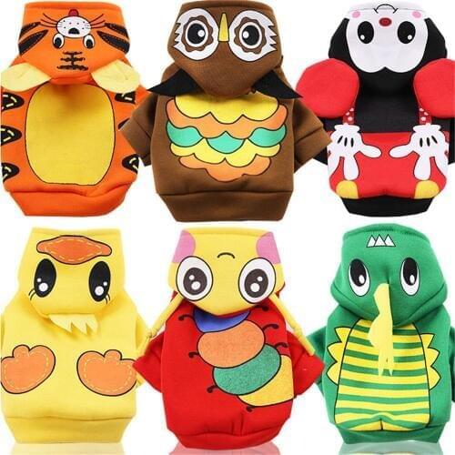 Autumn Winter Pet Clothes For Small Dogs Warm Puppy Pet Coat Jacket Windproof Dog Hoodies Chihuahua French Bulldog Pug Clothing