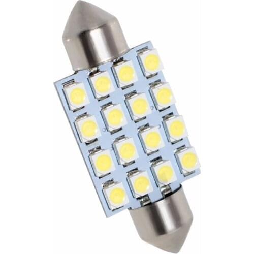 Factory Direct Selling Bright Double Pointed 42mm 1210 16smd Automobile Led Reading Lamp Interior Lamp License Plate Lamp