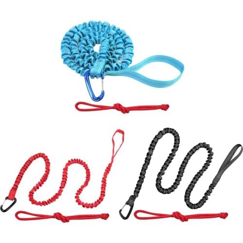 Stretchable Bicycle Tow Rope Strong Towing Stretch Pull Strap Pull Behind Attachment with Loops Bungee Cord