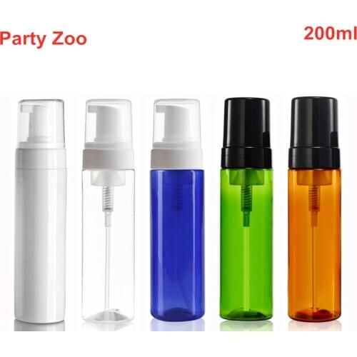 100 X 200ml Colorful Empty Foam Bottle Foaming Refillable Bottles Foaming Pump Soap Mouss Liquid Dispenser Pump Container Cap