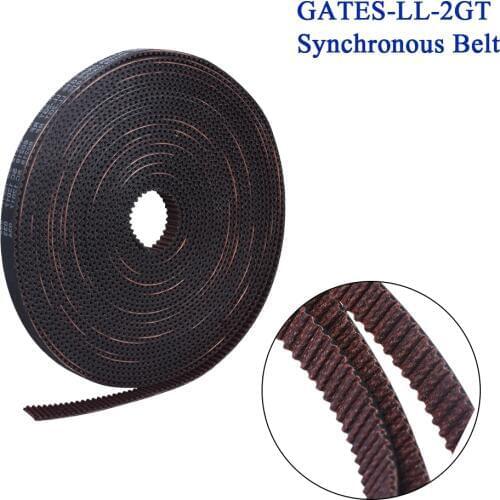 GATES-LL-2GT Open Timing Belt GT2 6MM 10MM Synchronous Belt High Quality Wear Resistant For BLV MGN 3D Printer Parts Ender3 CR10